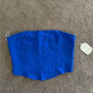 Vibrant Blue Strapless Top